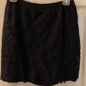 LC Lauren Conrad Black Lace Mini Skirt